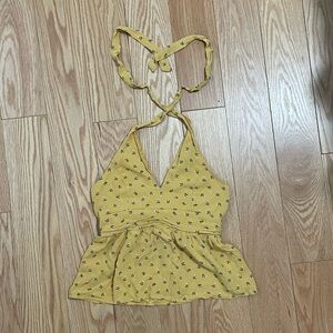 American Eagle Outfitters Mustard Floral Camisole